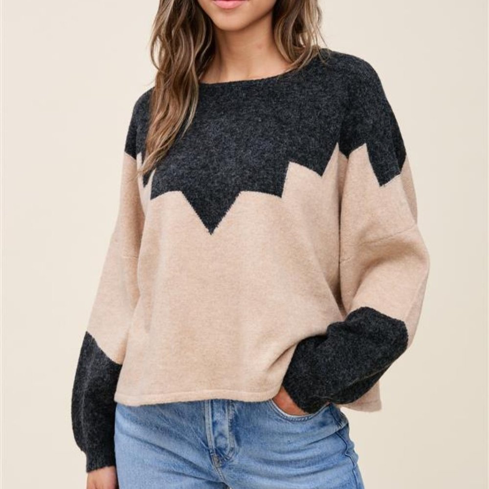 NWT Soft Geo Pattern Sweater - Picture 2 of 5